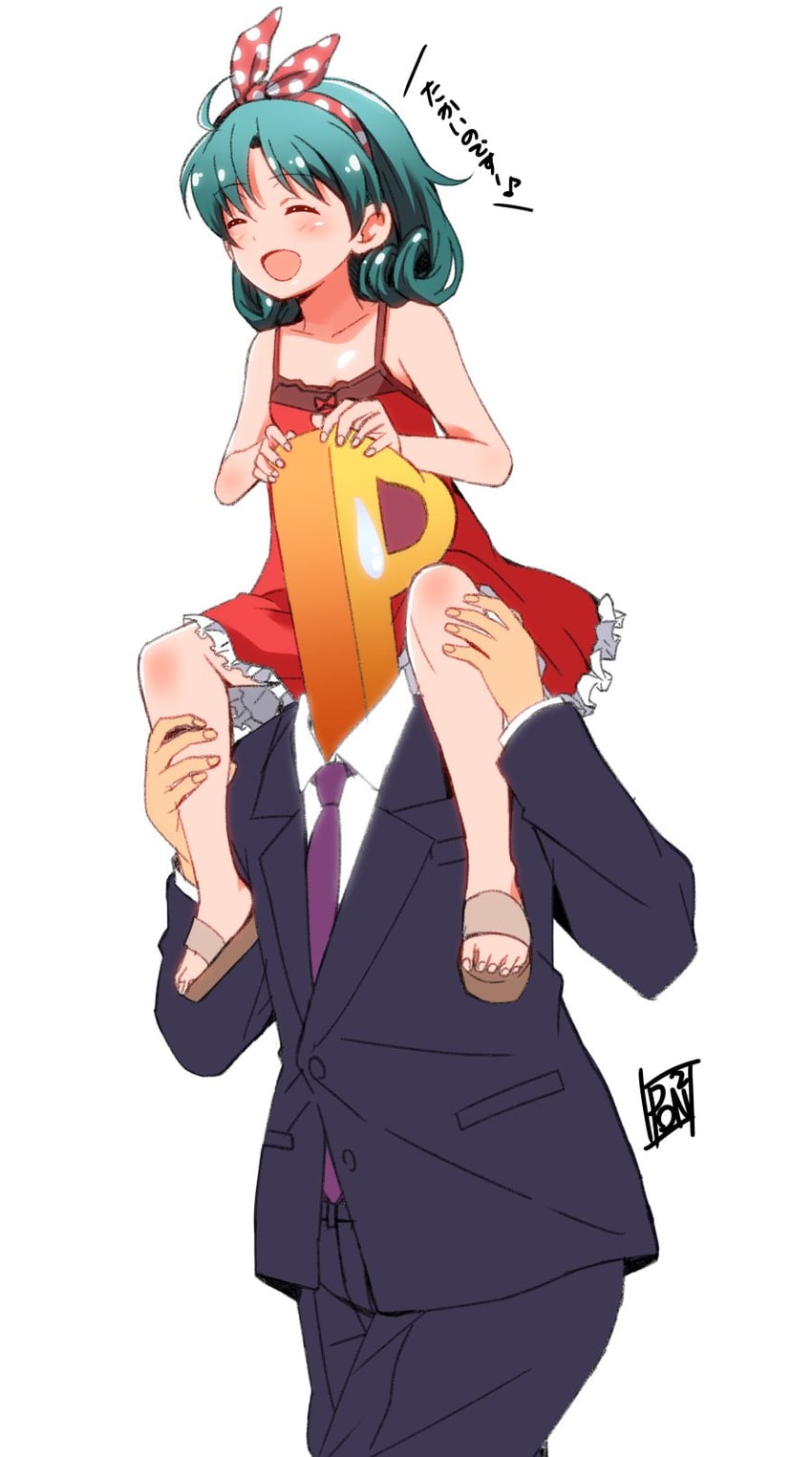 producer, p-head producer, and tokugawa matsuri (idolmaster and 1 more) drawn by ponpon
