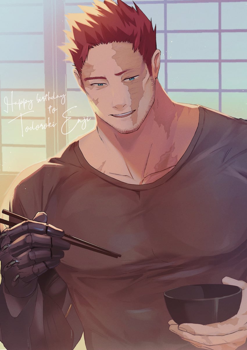 endeavor (boku no hero academia) drawn by rakuraku_0402