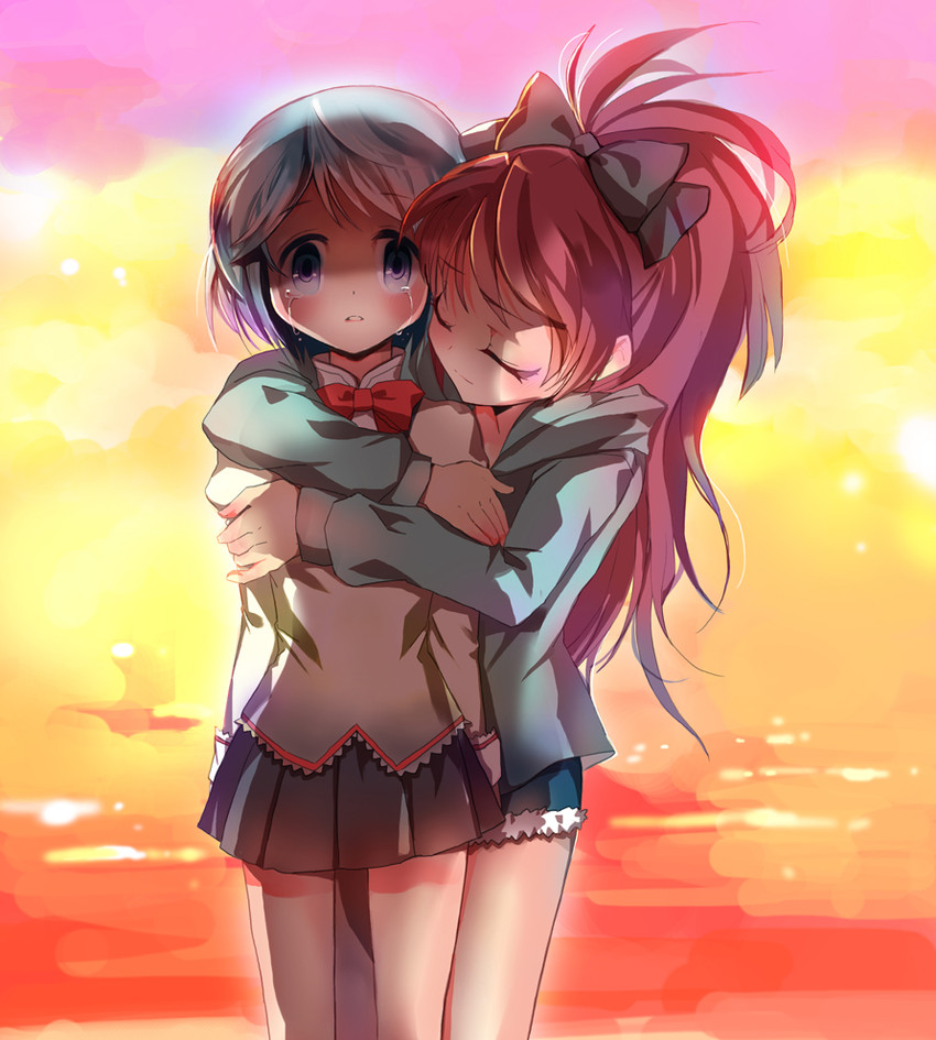 miki sayaka and sakura kyoko (mahou shoujo madoka magica) drawn by u_julgi