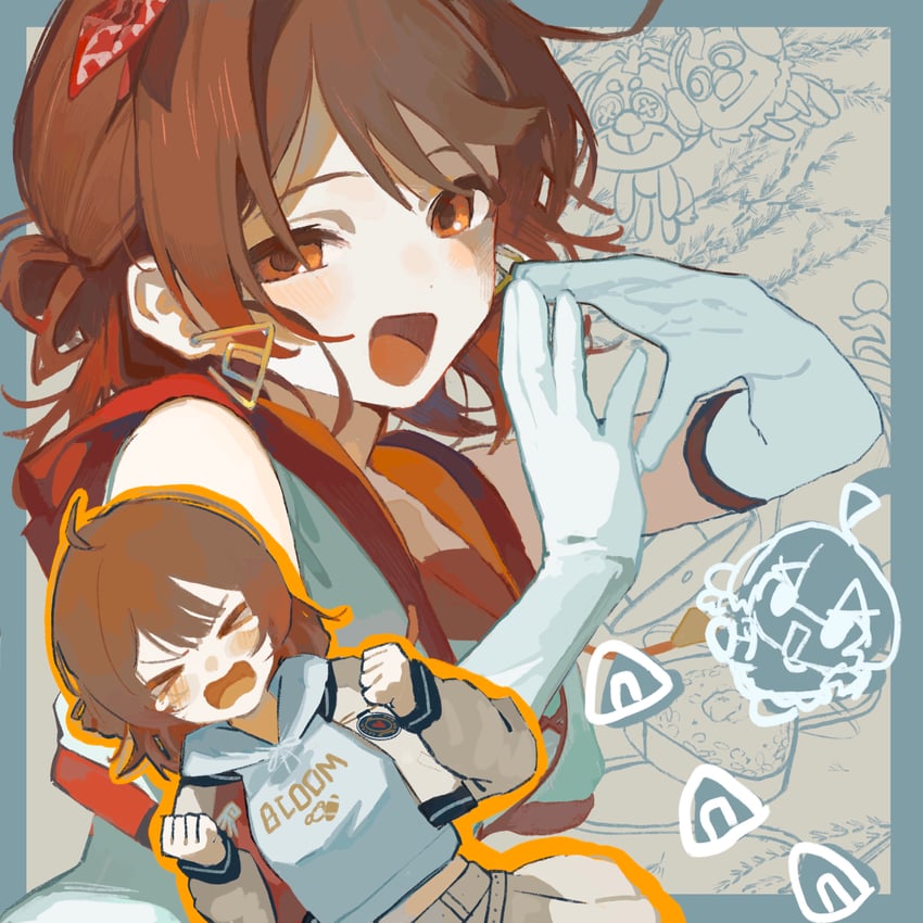 hanami ume (idolmaster and 1 more) drawn by onigiri_(vuhz5735)