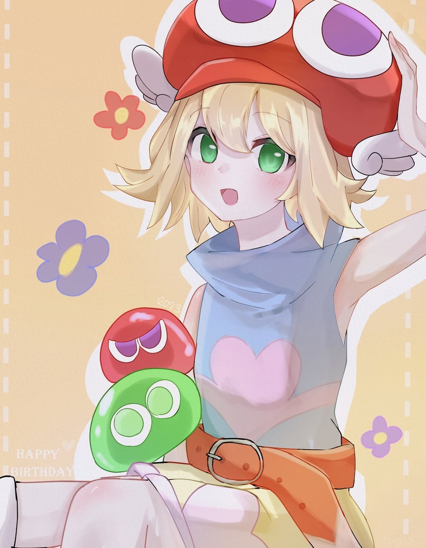 puyo and amitie (puyopuyo and 1 more) drawn by remze