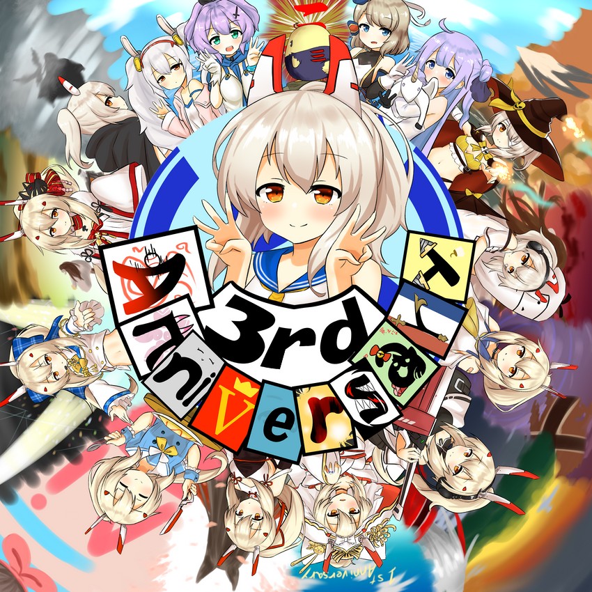 manjuu, unicorn, ayanami, laffey, javelin, and 1 more (azur lane) drawn by monn_itsu