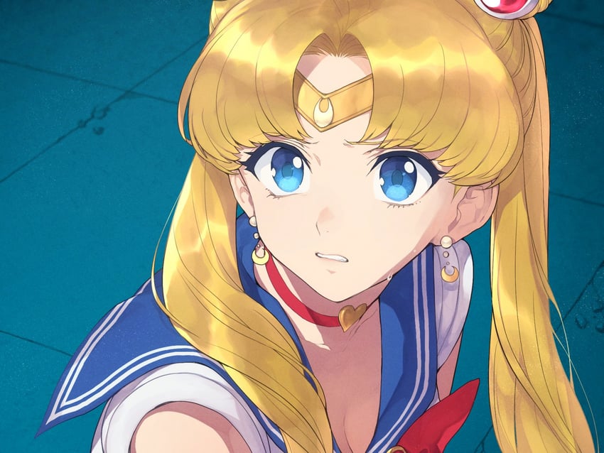 tsukino usagi and sailor moon (bishoujo senshi sailor moon) drawn by hitoto