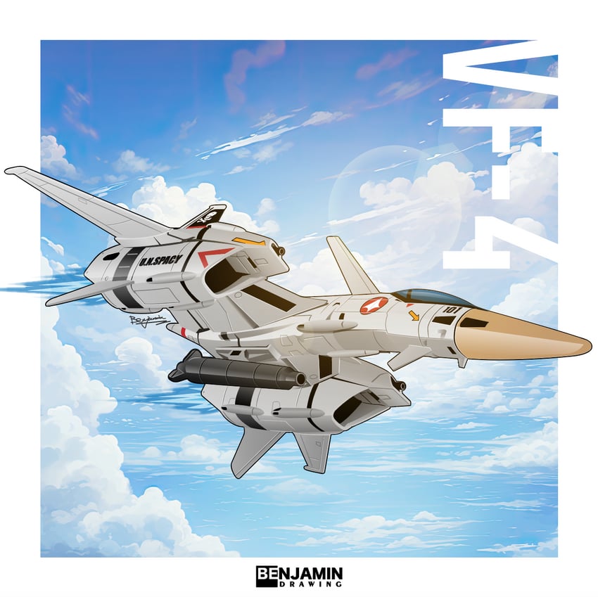 vf-4 (macross and 1 more) drawn by benjamin_(user_scjv3278)