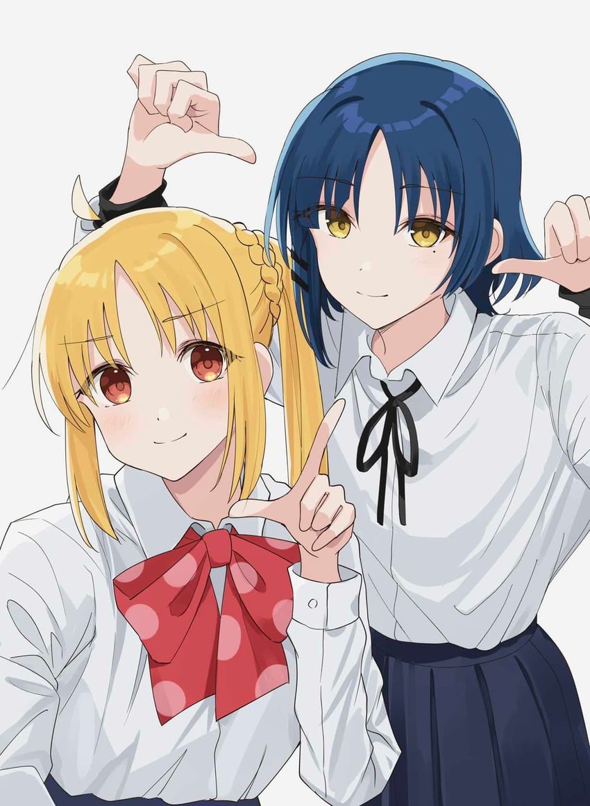 ijichi nijika and yamada ryo (bocchi the rock!) drawn by kanaria_hisagi