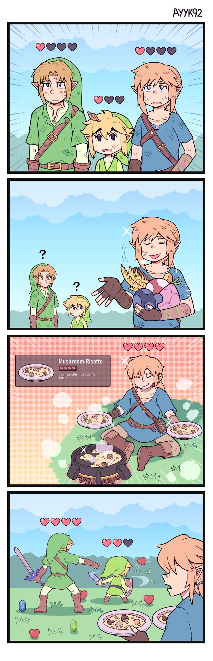 link (the legend of zelda and 3 more) drawn by ayyk92