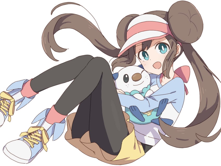 rosa and oshawott (pokemon and 1 more) drawn by fujiyama_(yellow)