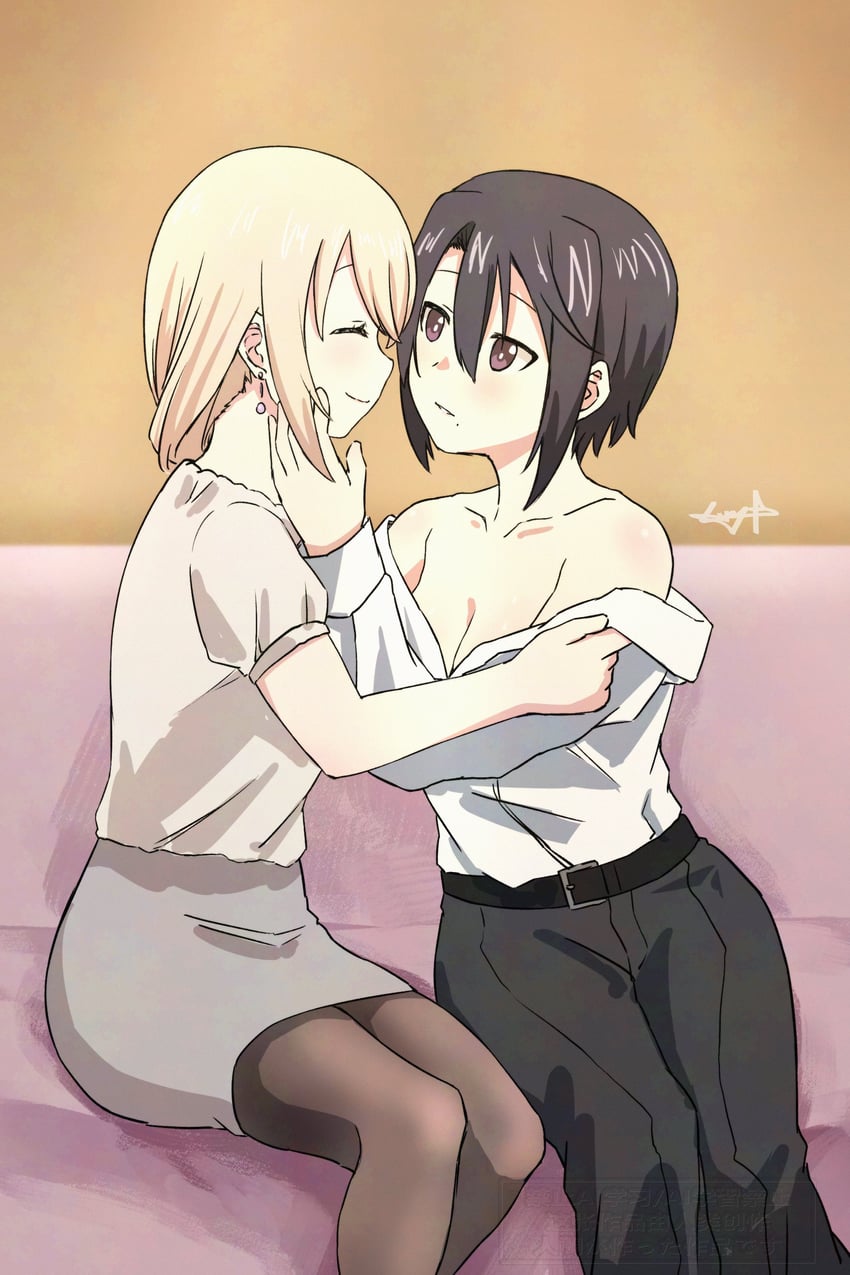 yuriko and kuro (ninja to koroshiya no futarigurashi) drawn by mutsuki_(mutsuki0110)