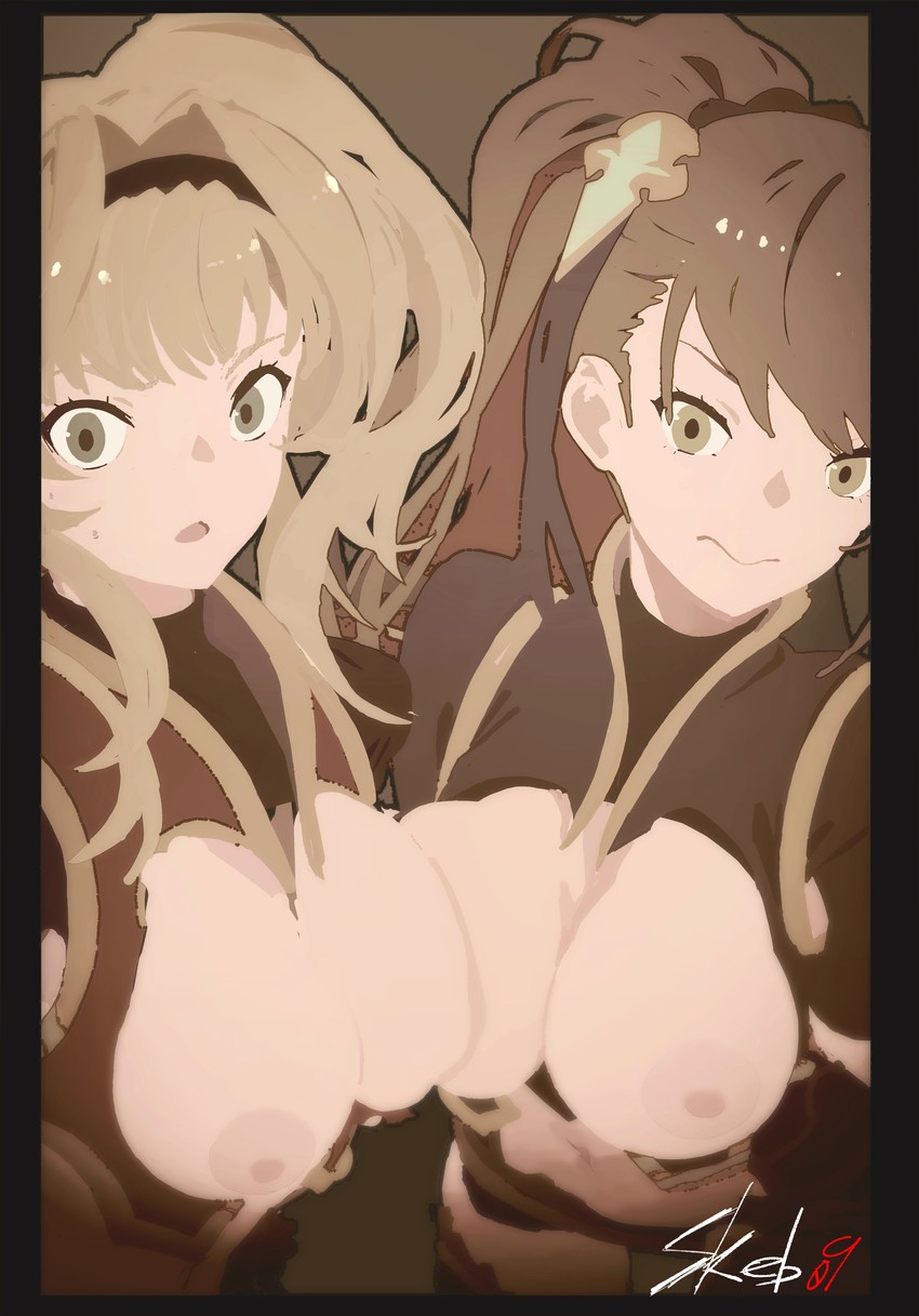 zeta and beatrix (granblue fantasy) drawn by wr_(karakusa_senbei)