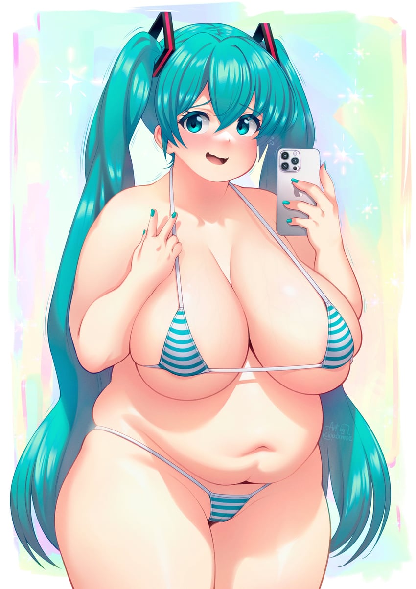 hatsune miku (vocaloid) drawn by cloudxmoe
