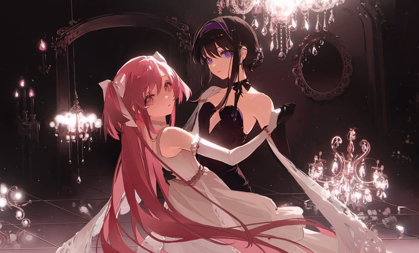 akemi homura, kaname madoka, ultimate madoka, and akuma homura (mahou shoujo madoka magica and 1 more) drawn by sliencio
