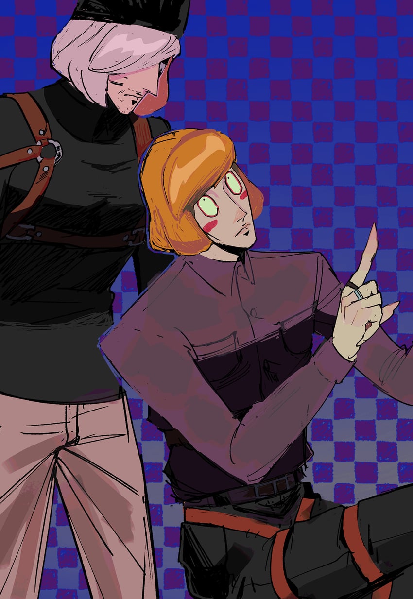 nyen and luther von ivory (randal's friends) drawn by szmgm