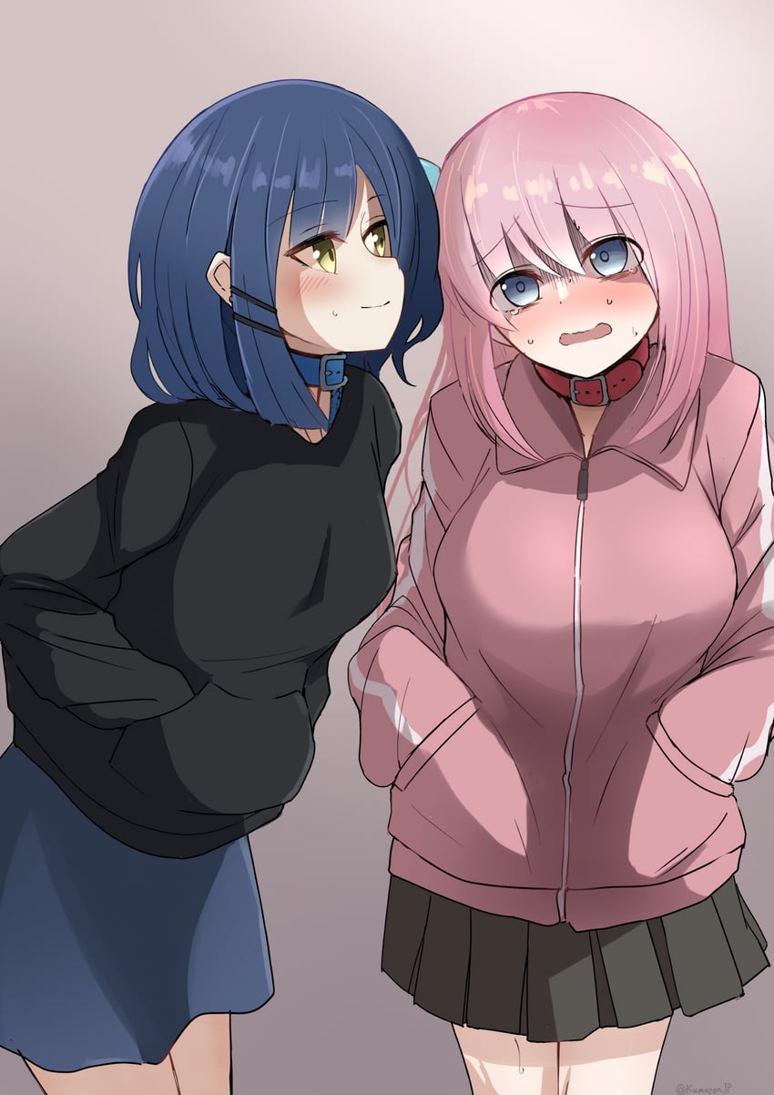 gotoh hitori and yamada ryo (bocchi the rock!) drawn by kumasan_(kumazonjp)