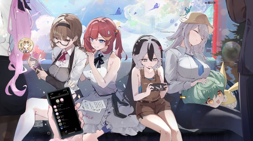 elysia, homu, thelema nutriscu, songque, coralie 6626 planck, and 9 more (honkai and 1 more) drawn by kaya_(ayase_kaya)