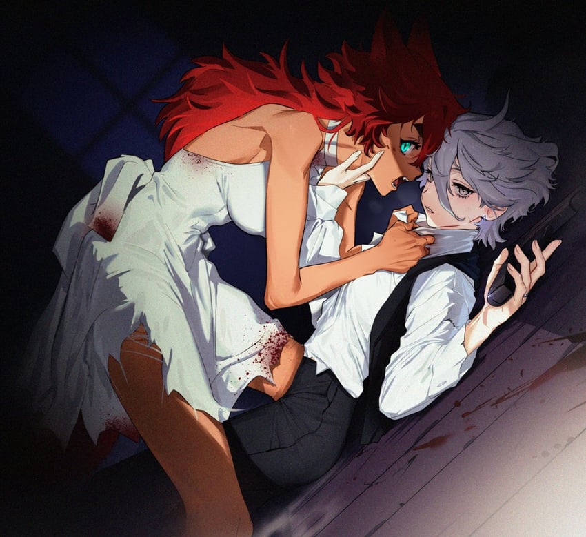 suletta mercury and miorine rembran (gundam and 1 more) drawn by baesong