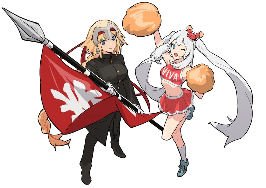 jeanne d'arc and marie antoinette (fate and 2 more) drawn by no-kan