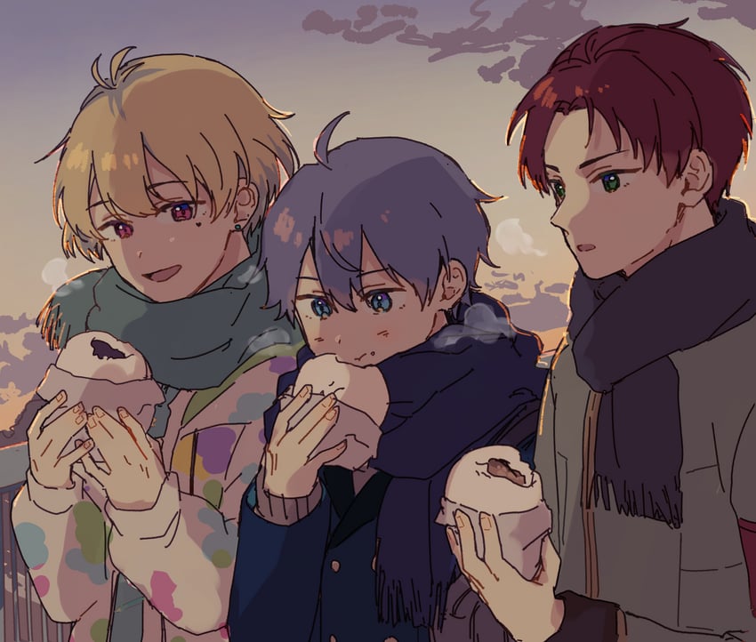 amamine shu, mayumi eishin, and hanazono momohito (idolmaster and 1 more) drawn by reno_(r02na)