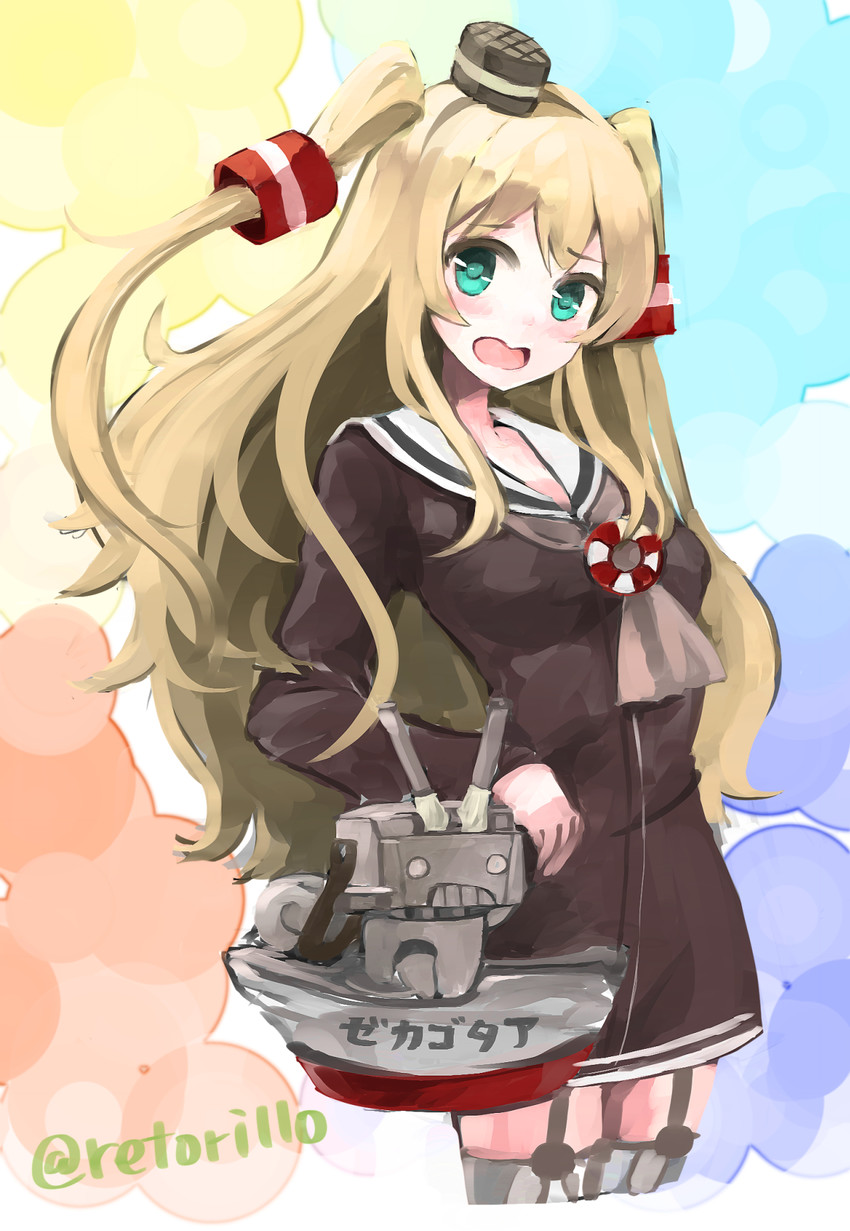 amatsukaze, atago, and rensouhou-kun (kantai collection) drawn by retorillo