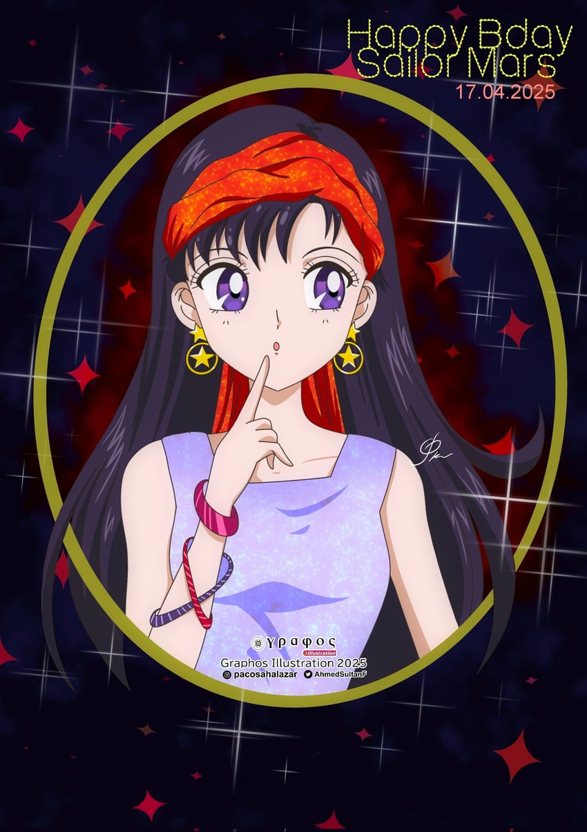 hino rei (bishoujo senshi sailor moon) drawn by ahmed_francesko