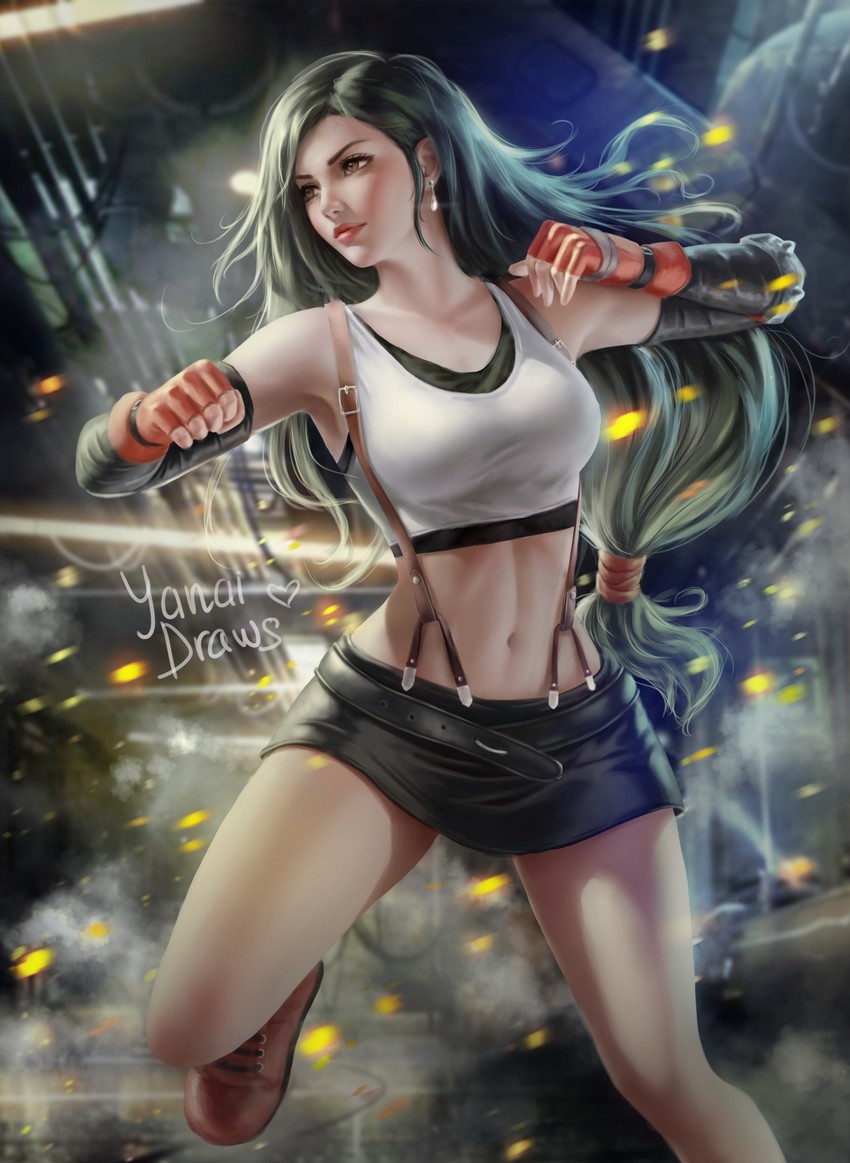 tifa lockhart (final fantasy and 2 more) drawn by yanaidraws