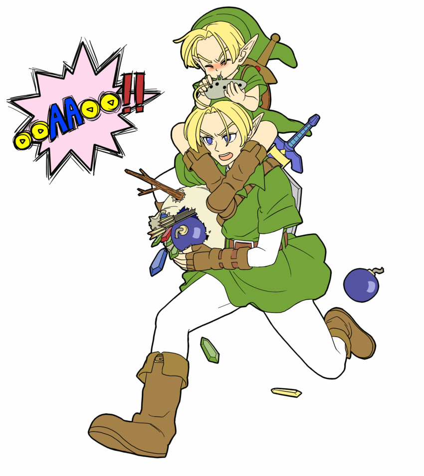 link and young link (the legend of zelda and 2 more) drawn by ouse_(otussger)