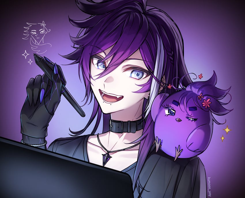 banzoin hakka and hakkito (holostars and 1 more) drawn by nekocha_dao