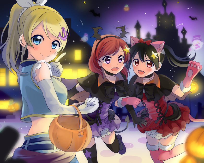 nishikino maki, yazawa nico, and ayase eli (love live! and 1 more) drawn by mippii108