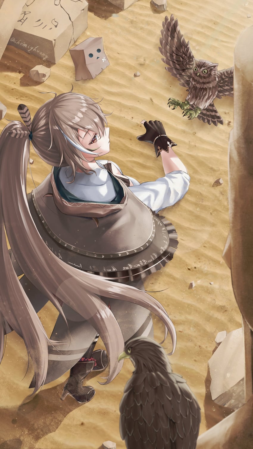 nanashi mumei and friend (hololive and 1 more) drawn by chia-yu_huang
