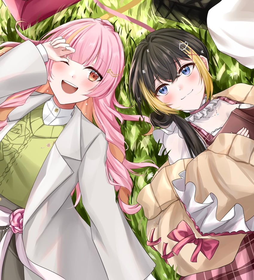 petra gurin and rosemi lovelock (nijisanji and 1 more) drawn by nai502