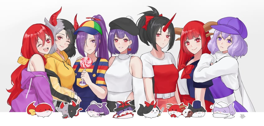 nagae iku, letty whiterock, ushizaki urumi, konngara, meira, and 2 more (touhou) drawn by aroevela