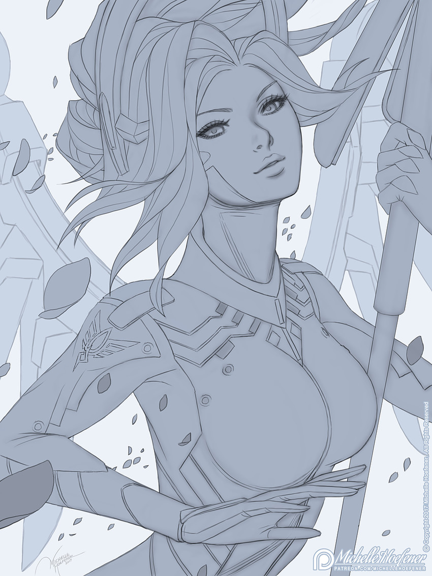 mercy (overwatch and 1 more) drawn by michelle_hoefener