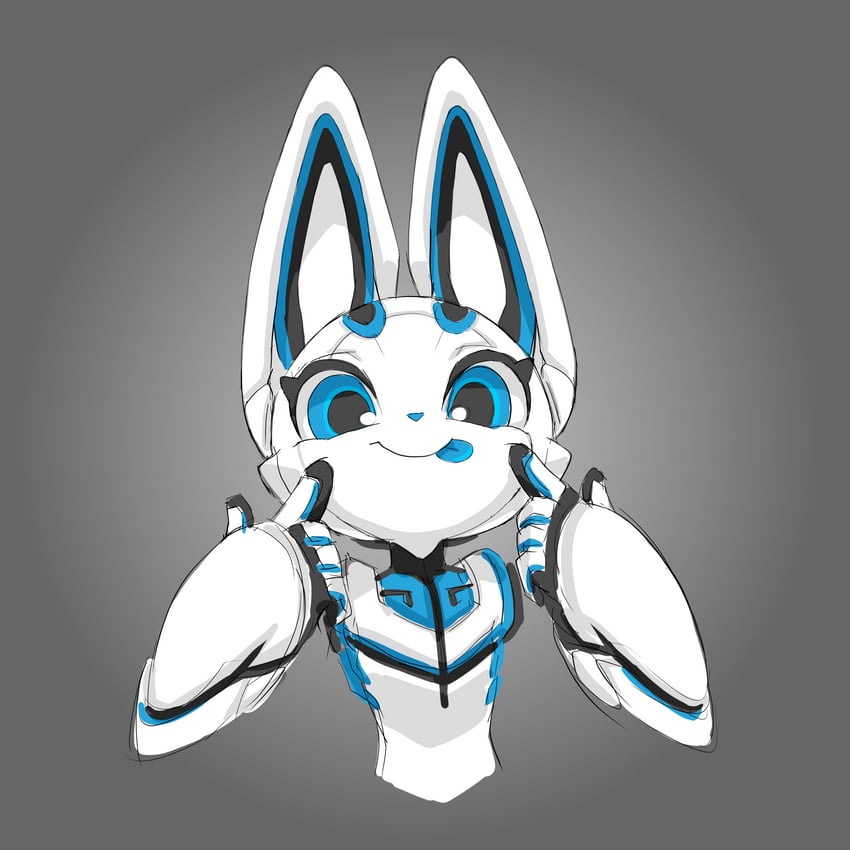 cloud the robot rabbit (original and 1 more) drawn by tyson_tan