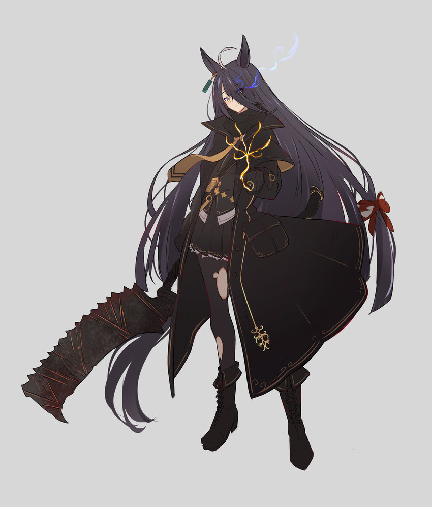 manhattan cafe and hunter (umamusume and 1 more) drawn by amano_haruka_(sakogamitokuan)