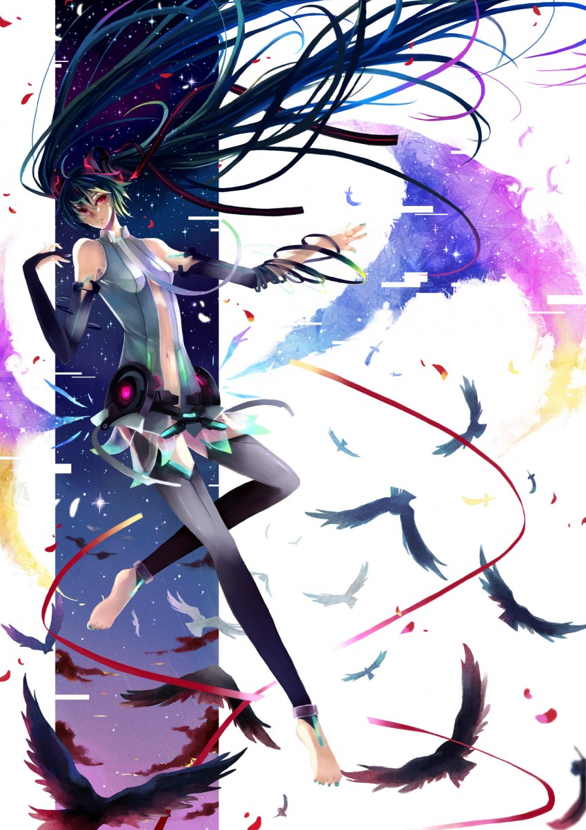 hatsune miku (vocaloid) drawn by nako_(nonrain)