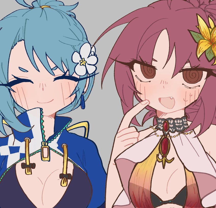 miki sayaka and sakura kyoko (mahou shoujo madoka magica and 1 more) drawn by rabbit11201206
