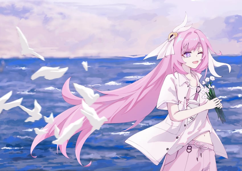 elysia (honkai and 1 more) drawn by rio_(user_kzxp8757)