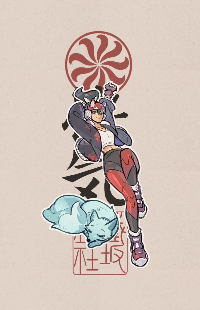 kiriko and athleisure kiriko (overwatch and 1 more) drawn by meve13ovo