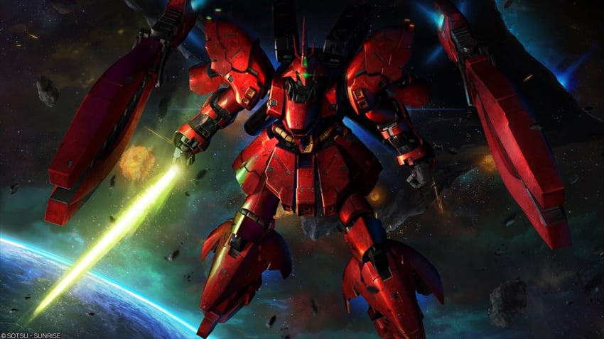 sazabi (gundam and 4 more) drawn by tenjin_hidetaka