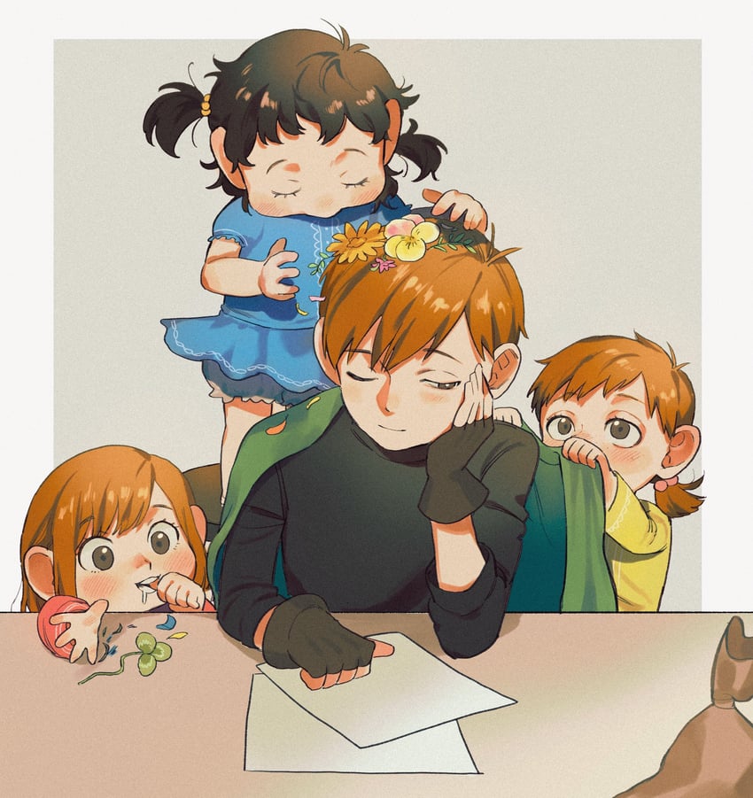 chilchuck tims, mayjack, fullertom, and packpatty (dungeon meshi) drawn by rakuseki_akan