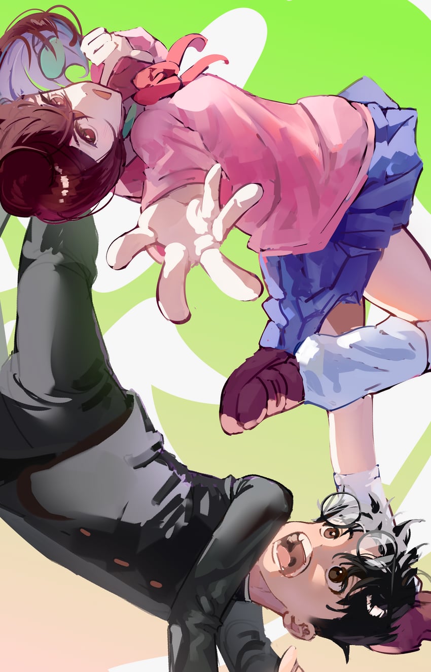ayase momo and takakura ken (dandadan) drawn by bloom_muchi