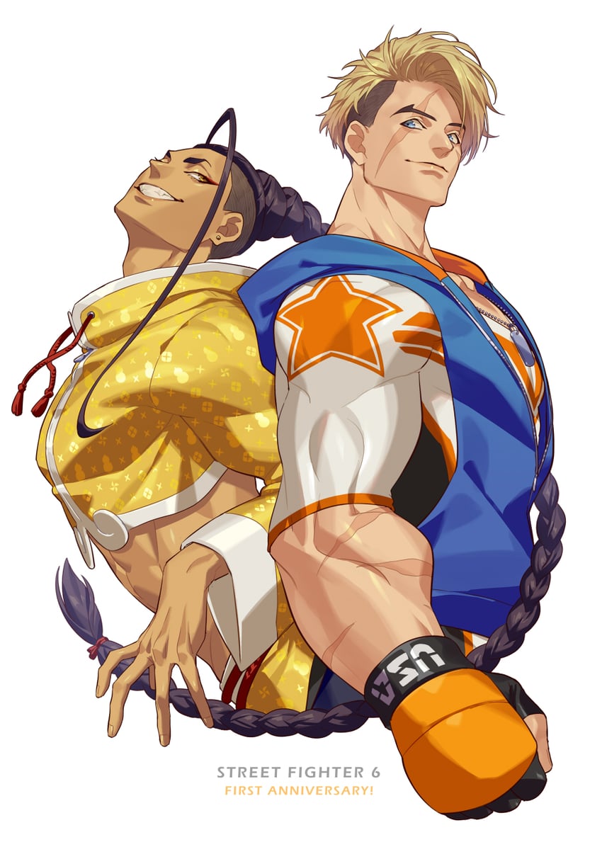 luke sullivan and jamie siu (street fighter and 1 more) drawn by talgi