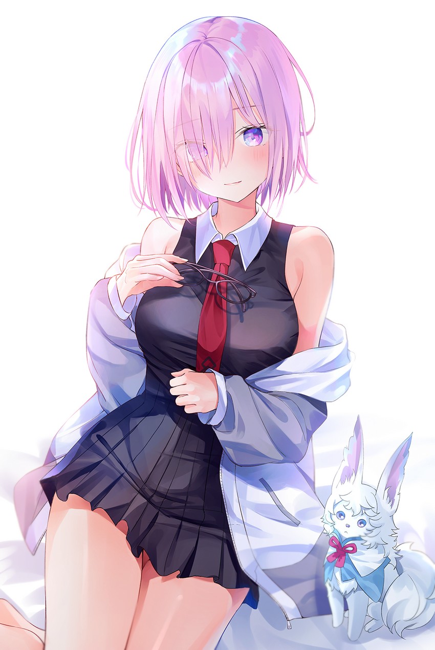 mash kyrielight and fou (fate and 1 more) drawn by nabi_(uz02)