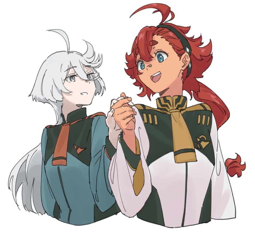 suletta mercury and miorine rembran (gundam and 1 more) drawn by joker_(jjjokerrr233)