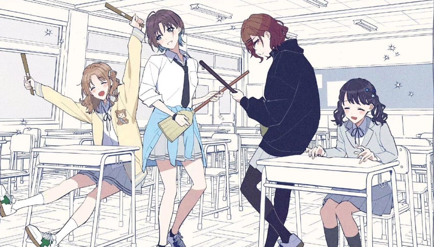higuchi madoka, asakura toru, fukumaru koito, and ichikawa hinana (idolmaster and 1 more) drawn by ttkktt