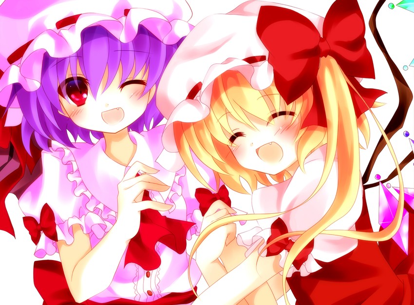 remilia scarlet and flandre scarlet (touhou) drawn by mogu_(au1127)