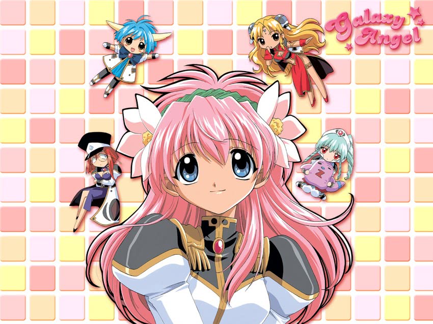 milfeulle sakuraba, mint blancmanche, ranpha franboise, forte stollen, and vanilla h (galaxy angel)