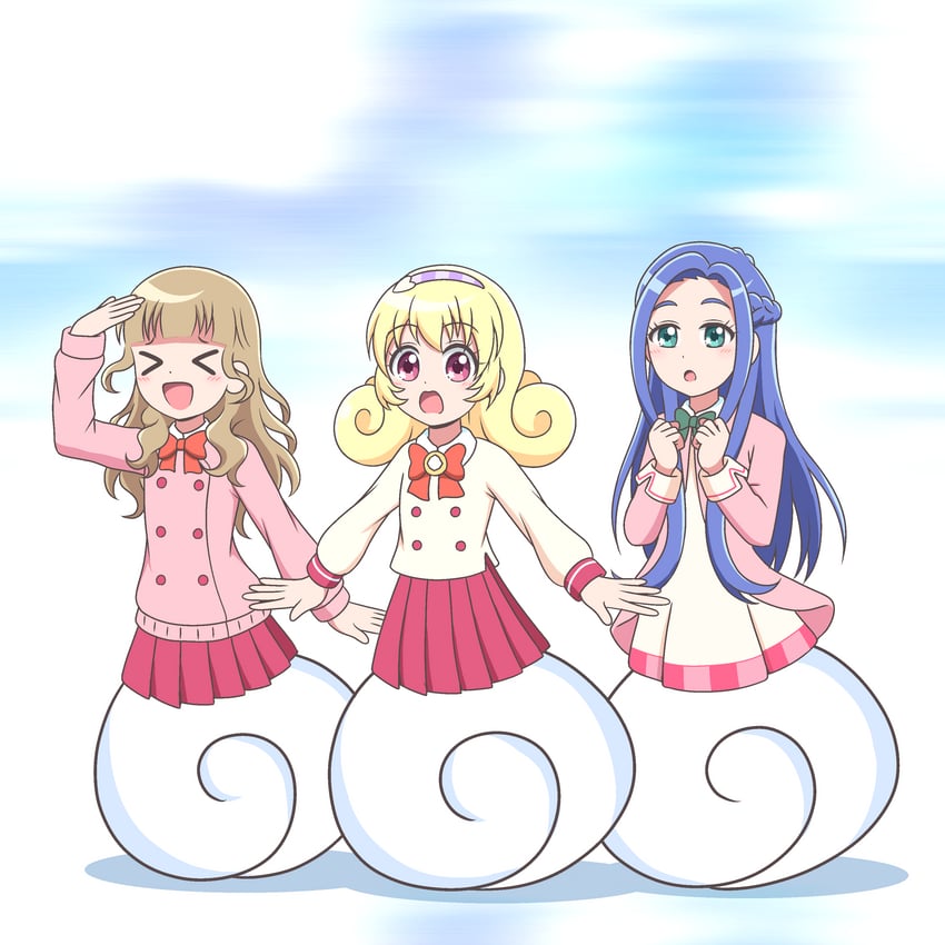 tsukishima maira, hinata yume, and imai kotoko (mewkledreamy) drawn by kato-shun