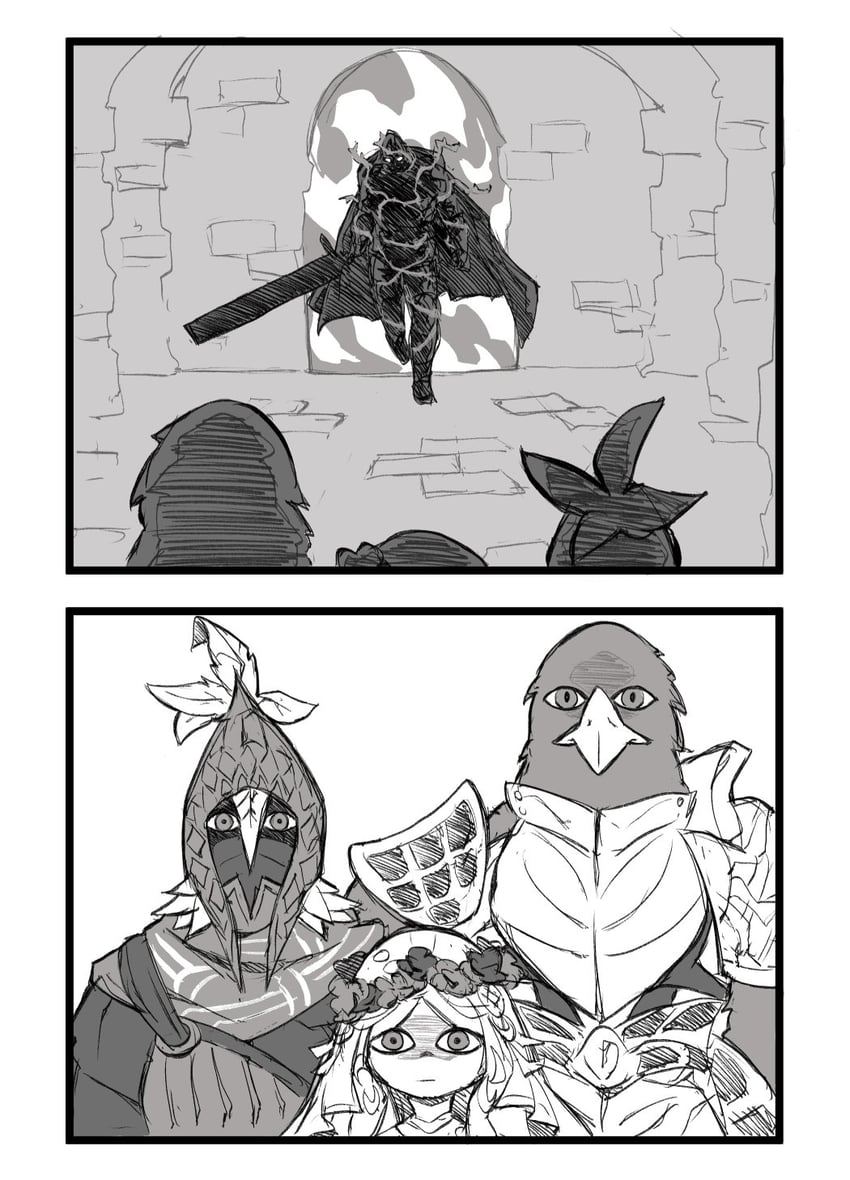 revenant, guardian, ironeye, and bell bearing hunter (elden ring and 1 more) drawn by mechapen