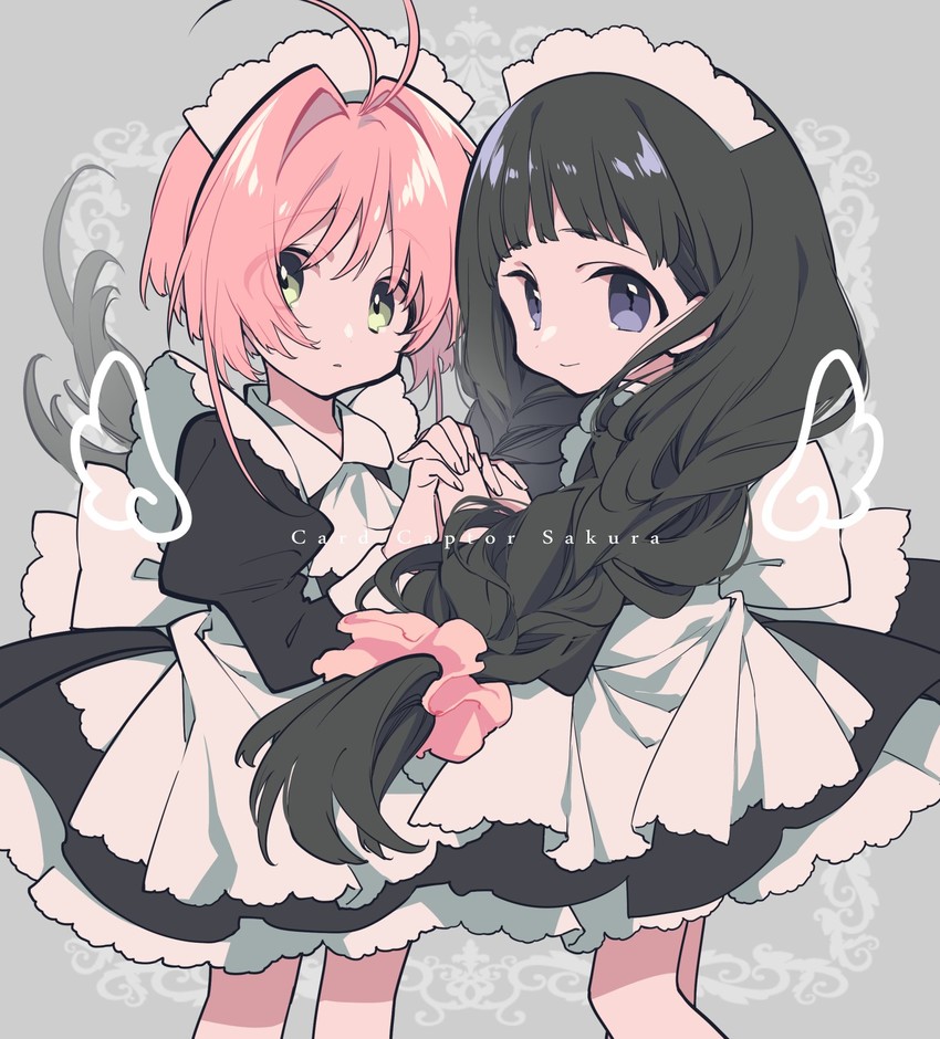 kinomoto sakura and daidouji tomoyo (cardcaptor sakura) drawn by mochizuki_kei
