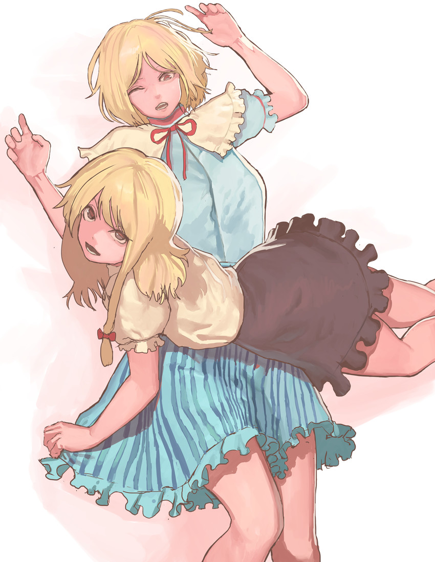 kirisame marisa and alice margatroid (touhou) drawn by masaki_(ekakiningen)
